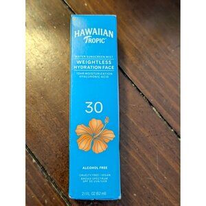 Hawaiian Tropic Water Sunscreen Mist Weightless Hydration Face SPF 30 2.1 Fl Oz
